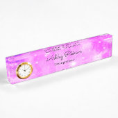 Leraar Ondernemer Gift Paarse Sparkle Naambordje
