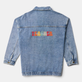 leraar-onderwijs-onderwijzen-retro-grappig denim jacket