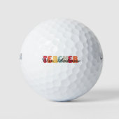 leraar-onderwijs-onderwijzen-retro-grappig golfballen (Voorkant)