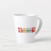 leraar-onderwijs-onderwijzen-retro-grappig latte mok (Rechterhoek)