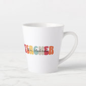 leraar-onderwijs-onderwijzen-retro-grappig latte mok (Rechts)