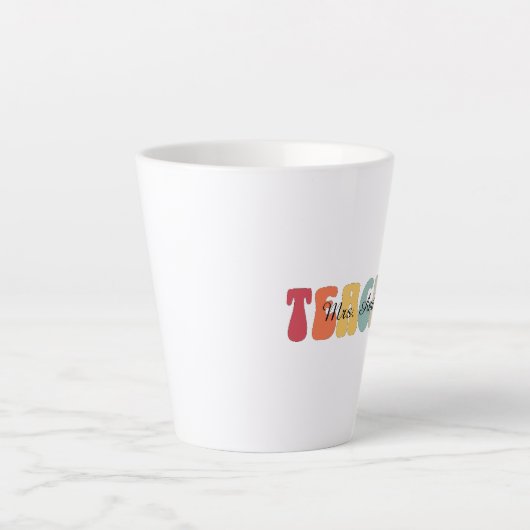 leraar-onderwijs-onderwijzen-retro-grappig latte mok (Voorkant)