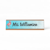 Leraar Onderwijs Professioneel Roze Flamingo Blue