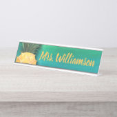 Leraar Onderwijs Professionele ananas Waterverf Bureau Naambordje (Voorkant)