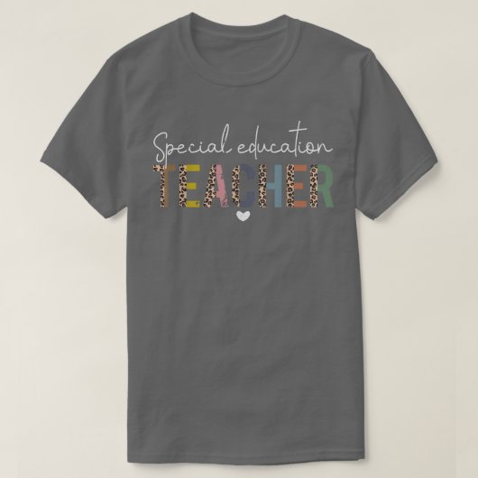 Leraar Onderwijs Sped Ed SPED Leopard Boh T-shirt (Design voorkant)