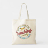 Leraar Onderwijsgemeenschap buiten adem Tote Bag (Achterkant)
