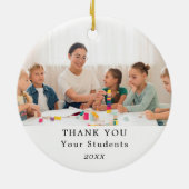 Leraar onderwijst liefde inspirerend keramisch orn keramisch ornament (Achterkant)