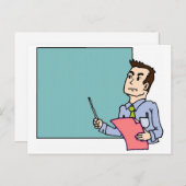 Leraar op Blackboard Briefkaart (Voorkant / Achterkant)