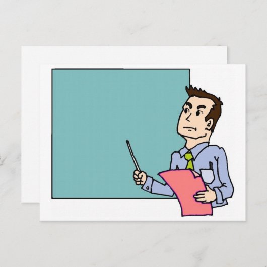 Leraar op Blackboard Briefkaart (Voorkant / Achterkant)