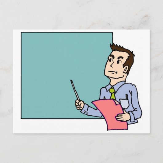 Leraar op Blackboard Briefkaart (Voorkant)
