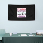 Leraar op dag van de leraar zonder diploma spandoek (Beurs)