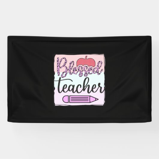 Leraar op dag van de leraar zonder diploma spandoek (Horizontaal)