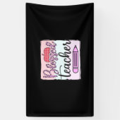 Leraar op dag van de leraar zonder diploma spandoek (Verticaal)