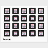 Leraar op dag van de leraar zonder diploma vierkante sticker (Vel)