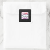 Leraar op dag van de leraar zonder diploma vierkante sticker (Tas)