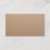 Leraar op de beltoets Apple Rustic Kraft Visitekaartje (Achterkant)