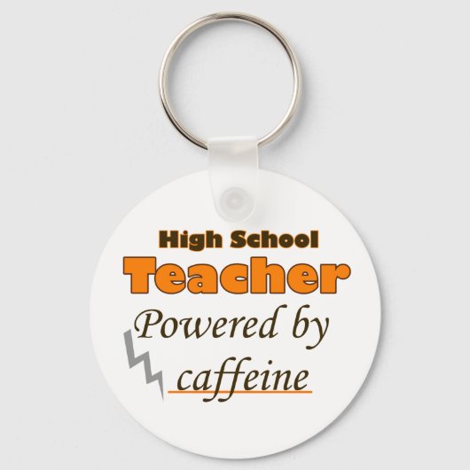 Leraar op de middelbare school met cafeïne sleutelhanger (Voorkant)