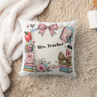 Leraar op maat kussen, Cute stijl, Cadeau Kussen