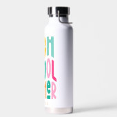 Leraar op Middelbare School Kleurrijke Tekst Waterfles (Links)