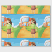 Leraar op school Wrapping Paper Cadeaupapier (Vlak)