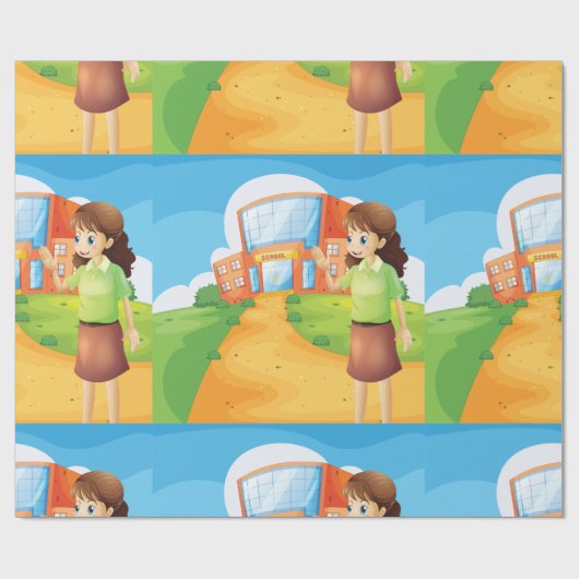 Leraar op school Wrapping Paper Cadeaupapier (Vlak)
