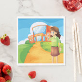 Leraar op schoolpapier Napkins Servet (Insitu)