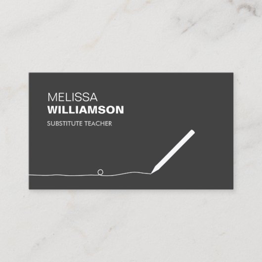 Leraar, opvoeder Visitekaartje (Voorkant)