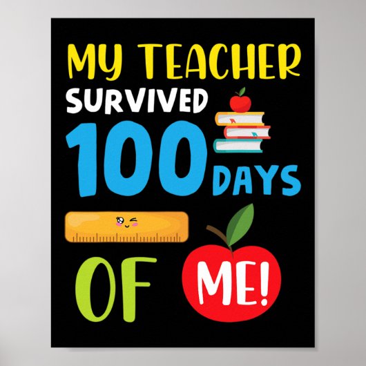 Leraar overleefde 100 dagen ME Fun 100 dagen SC Poster (Voorkant)