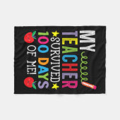 Leraar overleefde 100 dagen ME leerling Fleece Deken (Voorkant (Horizontaal))