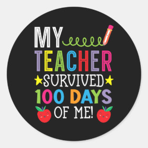 Leraar overleefde 100 dagen ME leerling Ronde Sticker