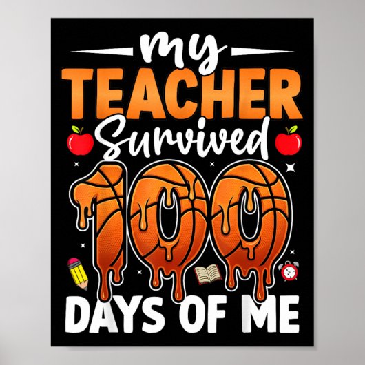 Leraar overleefde 100 dagen van 100e dag school poster (Voorkant)