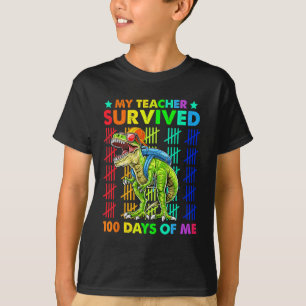 Leraar overleefde 100 dagen van ME dinosaurus T-re T-shirt
