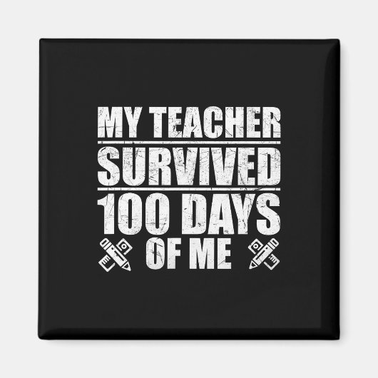 Leraar overleefde 100 dagen van ME Fun Student Magneet (Voorkant)