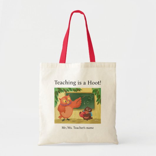 Leraar Owl Tote Bag (Voorkant)