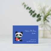 leraar, panda, aardbei visitekaartje (Staand voorkant)