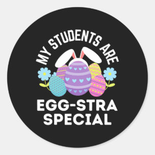 Leraar Pasen Quote Mijn studenten zijn Ei-Star Spe Ronde Sticker