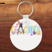 leraar Pasen, retro, vintage Sleutelhanger (Voorkant)