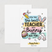 Leraar Pasen Waardering Gelukkige Pasen Kaart (Voorkant / Achterkant)