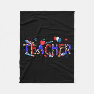 Leraar patriottisch 1776 onafhankelijkheidsdag  fleece deken