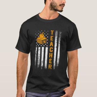Leraar Patriottisch Amerika Vlag Onderwijs 4de Jul T-shirt