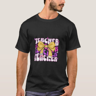 Leraar Pencil Bow Schattigee Girly School Coquette T-shirt