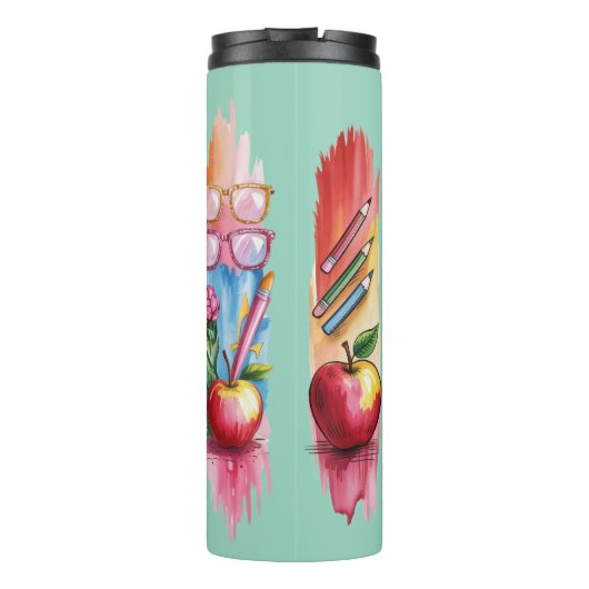 Leraar penseelstreek thermosbeker (Achterkant)