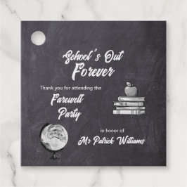 Leraar Pensioen Afscheid Blackboard Nostalgic Bedankjes Labels