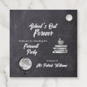 Leraar Pensioen Afscheid Blackboard Nostalgic Bedankjes Labels (Achterkant)