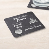 Leraar Pensioen Afscheid Blackboard Nostalgic Kartonnen Onderzetters (Schuin)