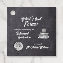 Leraar Pensioen Krijt Blackboard Nostalgisch Bedankjes Labels