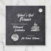 Leraar Pensioen Krijt Blackboard Nostalgisch Bedankjes Labels (Achterkant)