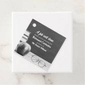 Leraar Pensioen schoolbord Apple Boeken Noir Bedankjes Labels (In situ)