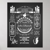 leraar pensionering bedankt dat je de appel verlaa poster (Voorkant)