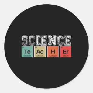 Leraar Periodiek Tafel Terug naar School Leraren Ronde Sticker